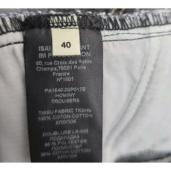 New Isabel Marant Hominy Trousers Jean Lilac Washed Gray Size 40 US 8 - Picture 9 of 10